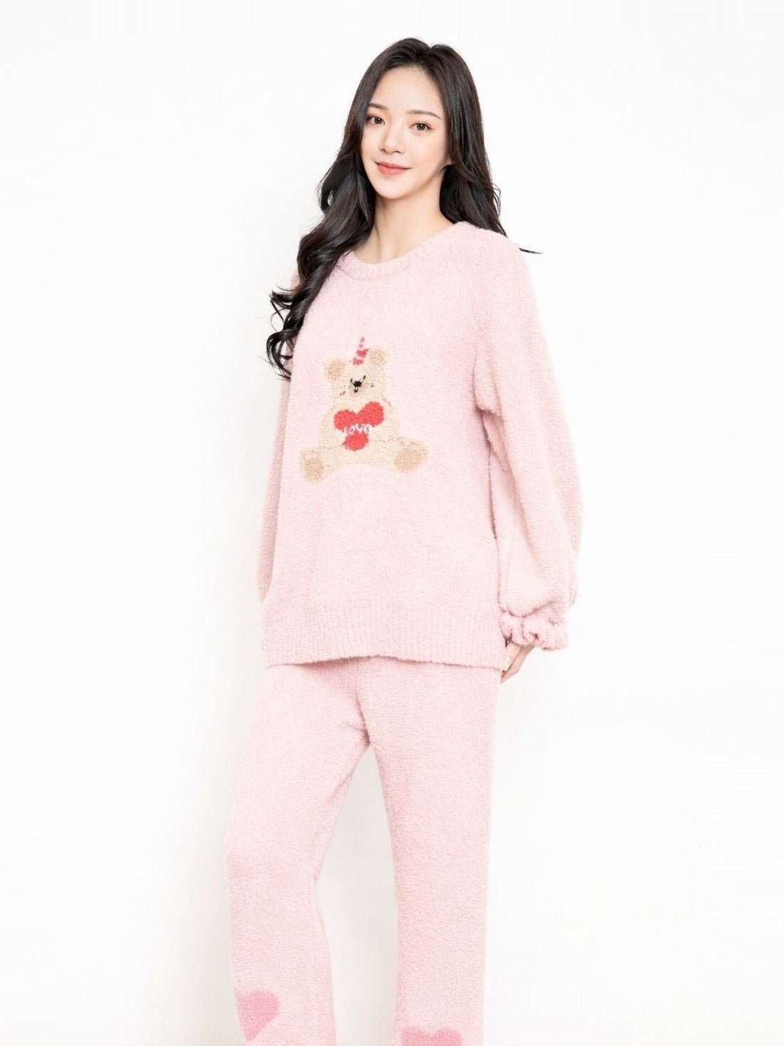 雲朵睡衣 - 紅色圍巾小熊 - Sugar8