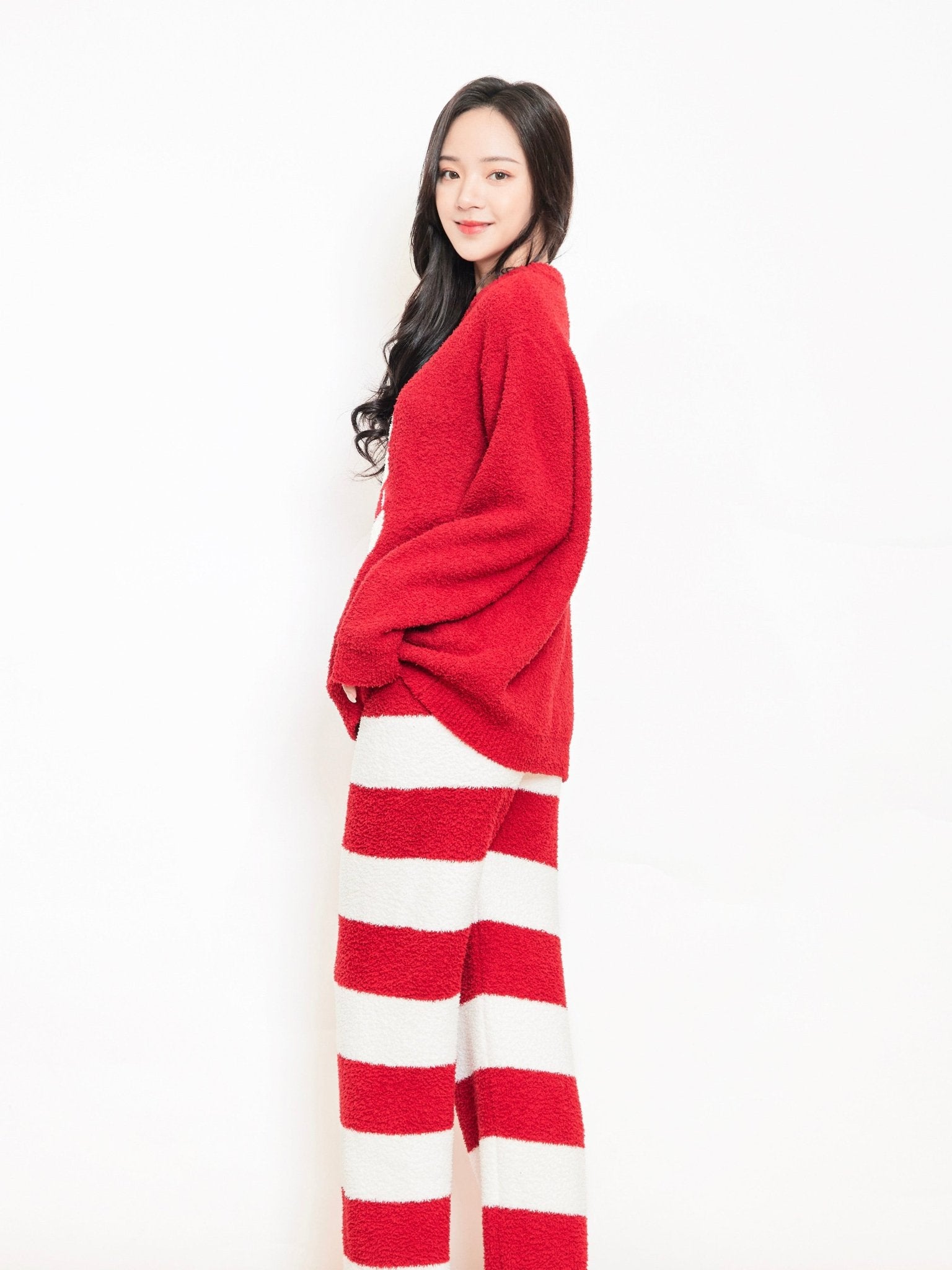 雲朵睡衣 - 紅色條紋小熊 - Sugar8