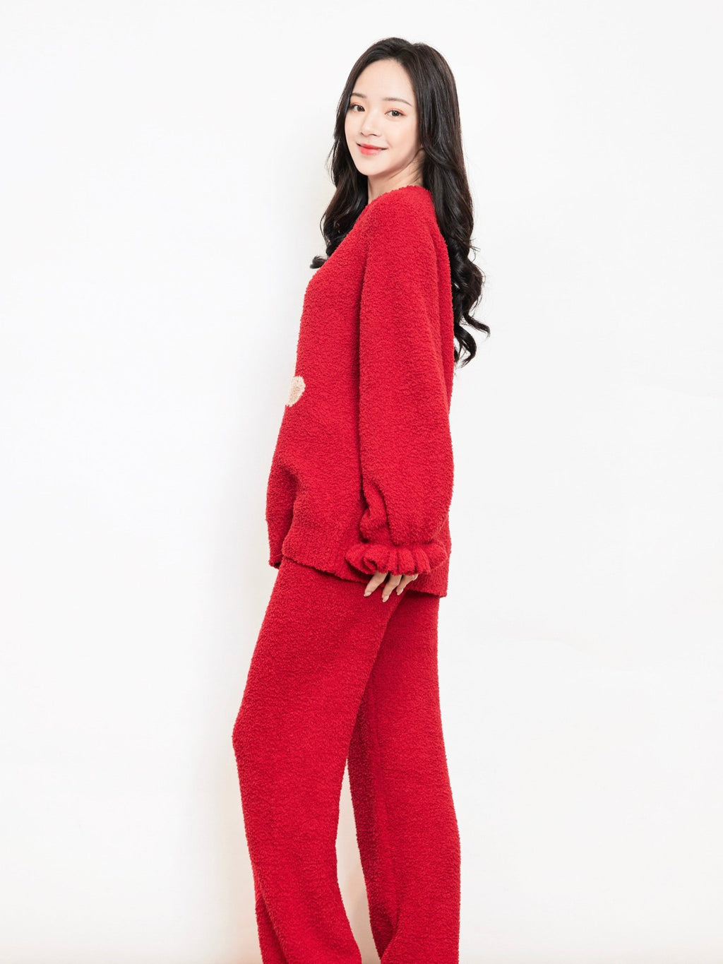 雲朵睡衣 - 紅色圍巾小熊 - Sugar8