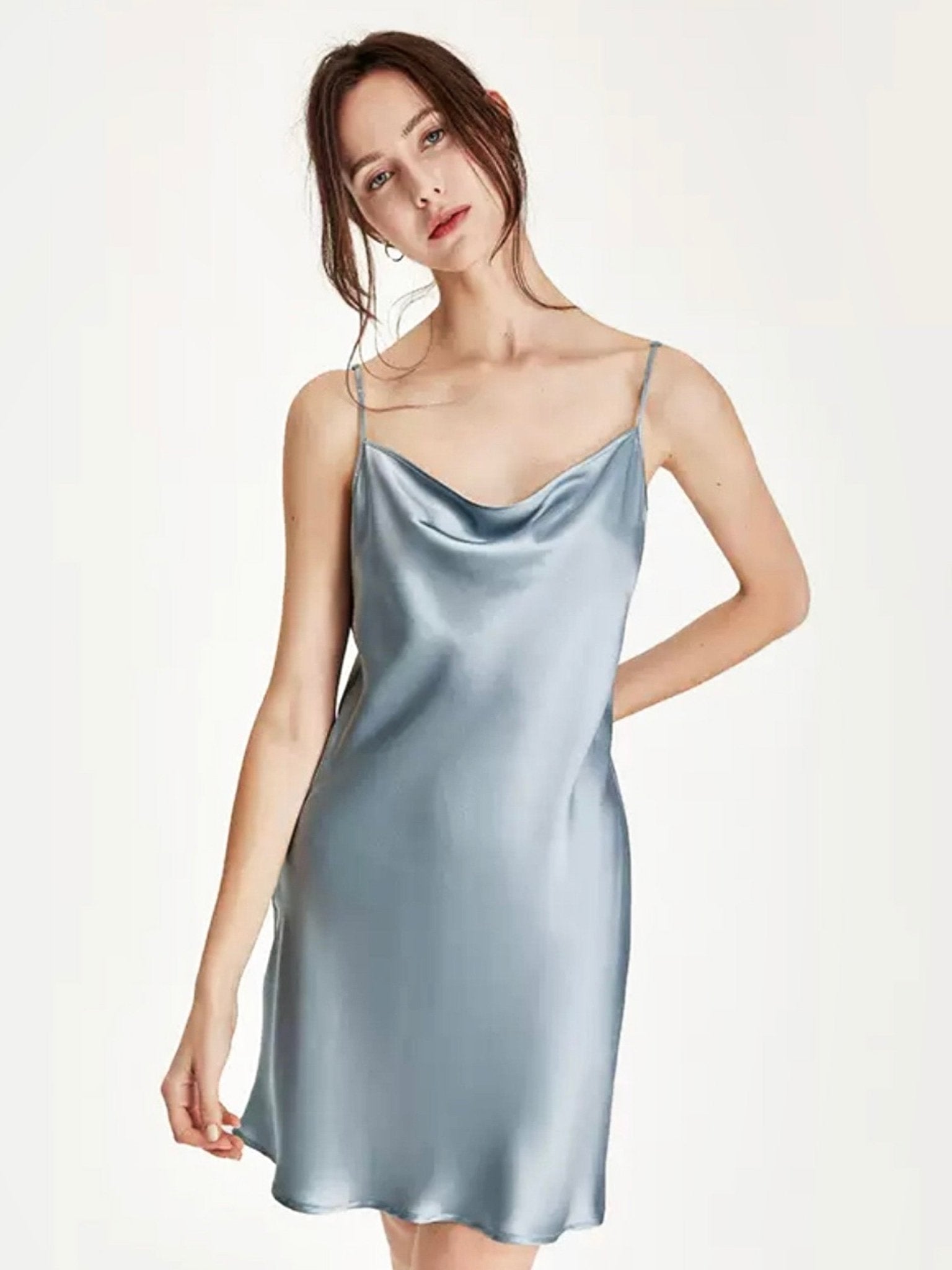 真絲吊帶睡裙(蠶絲) - Sugar8